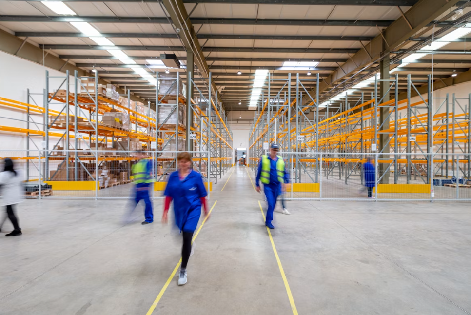 A warehouse staffed by warehouse staffing agency in Stoughton, MA.